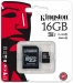 Atminties kortelė, microSD Kingston, 16GB Class 10 