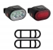 Bosma, dviračio žibintų komplektas 8074, 100/30Lm, 350/200mAh, IPX 
