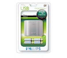 PHILIPS, SCB5050NB įkroviklis AA baterijai nuo USB jungties 