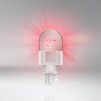 Osram LED lemputės, W16W T10 W2.1x9.5d 12V/2W(16W) Raudona 