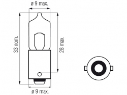Bosma lemputė BA9s, 5W, H5W 