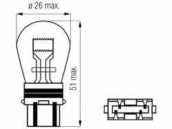Bosma lemputė S25q, 32/2CP, P27/7W 