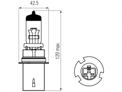 Bosma lemputė HB1, 65/45 W 