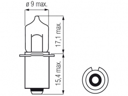 Bosma lemputė PX13.5s, 15W Įtampa: 6 V 