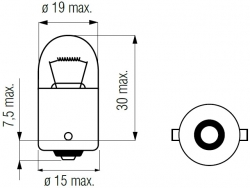 Bosma lemputė BA15s, 24V, 10W, 28V HD 