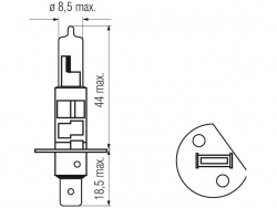 Bosma lemputė H1, 24V, 70W, LLHD 