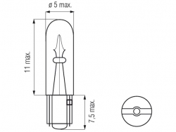 Bosma lemputė T05, 1.2W, W1.2W matinis 