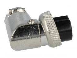 Racijos mikrofono jungtis 6 PIN, kampas 90° 