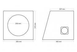 Korpusas žemų dažnių garsiakalbiui MDF, 20l, 25cm 