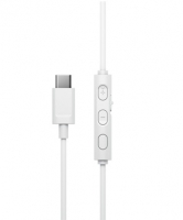 JVC, HA-S33UC-WU, baltos sp. dinaminės ausinės, mikrofonas 