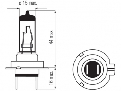 Bosma lemputė H7, PX26d, 55W, baltos 
