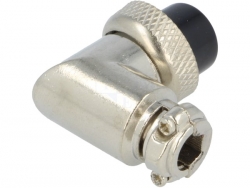 Racijos mikrofono jungtis 4 PIN, kampas 90° 